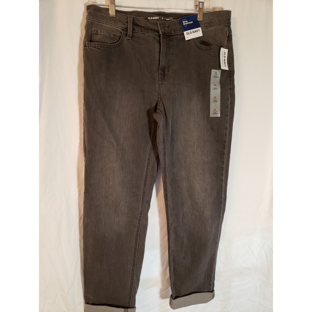 Women's Old Navy Gray Wow Boyfriend Ankle Jeans Size 8